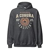 JAKETON Sudadera Unisex con Capucha A CORUÑA Galicia España Estilo Universitario Deportivo