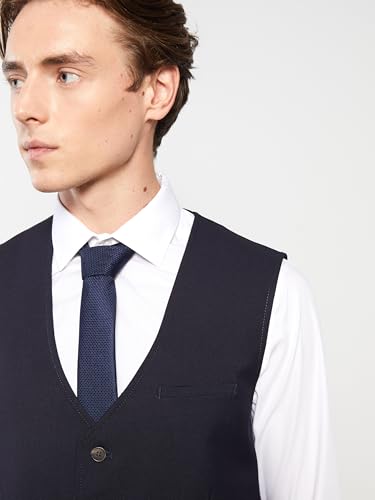 LC WAIKIKI Men Slim Fit Classic Vest, 52, Navy