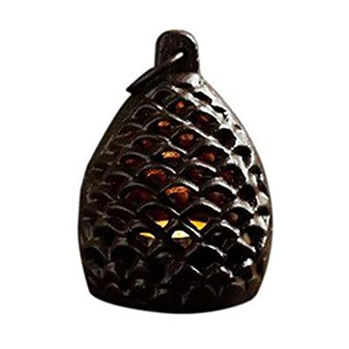 Pinecone Shaped Hanging Votive Candle Holder - Pine Cone Candle Holder, Cast Iron Tea Light Holder, Tealight Holder Lantern, Tabletop Decorative Tea Light Candle Stand (L) #TOP4