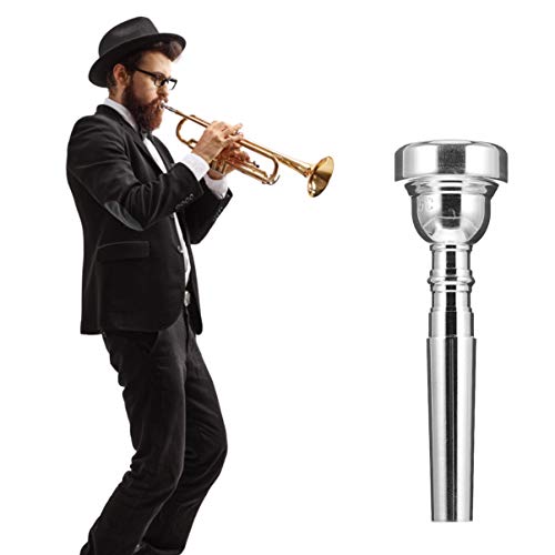 Trumpet Mouthpiece Silver Plate Horn Replacement Metal Trumpet Horn Musical Instruments Accessories Silver 3C #TOP7