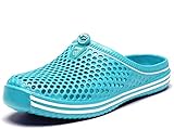 LIBINXIF Women Garden Clog Shoes,Men Breathable Slippers Beach Sandals Shower Water Walking Anti-Slip Shoes Sky Blue 38