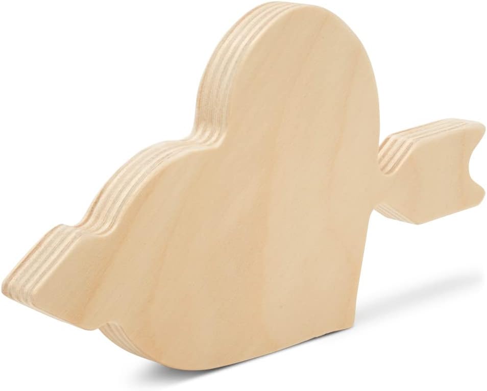 Chunky Cupid Heart Cutout for Crafts 6 inch, Pack of 2 Valentines Day Farmhouse Decor for Tiered Tray & Love Gifts, by Woodpeckers