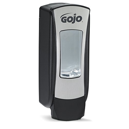 Image of GOJO ADX-12 Push-Style Foam Soap Dispenser, Chrome /Black, for 1250 mL GOJO ADX-12 Soap Refills (Pack of 1) - 8888-06