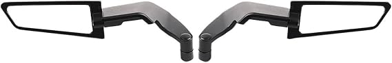 Side Mirrors Fit For Ducati Fit For MONSTER 796 696 695 795 797 821 1200 400 Universal Motorcycle Mirror Wind Wing Side Rearview Motorcycle rear view mirror, White Lenses