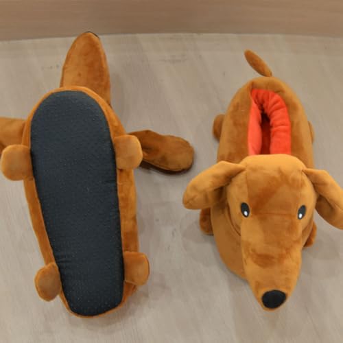 Dachshund Plush Slippers - Warm Non Slip Cotton Home Indoor Slippers for Men & Women3