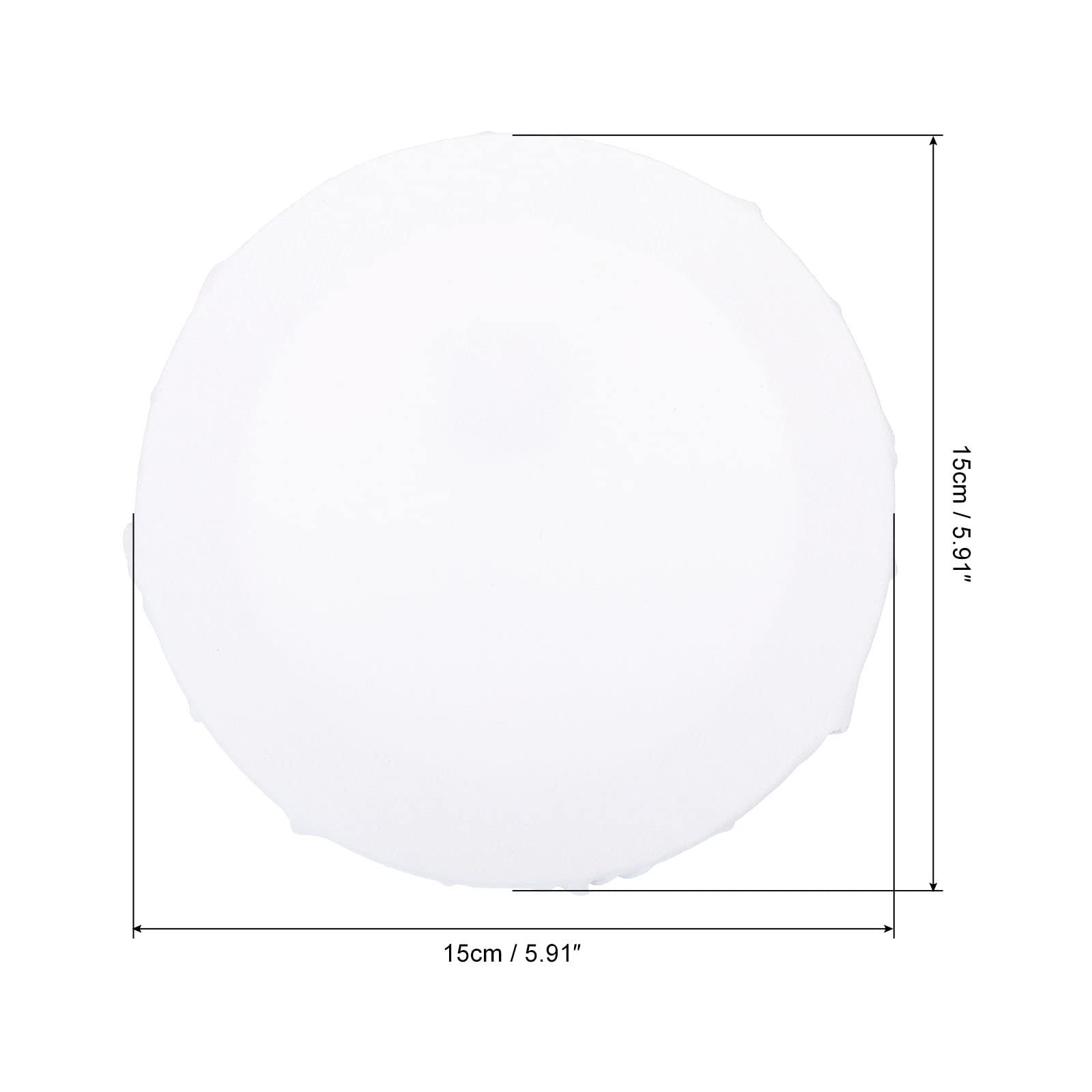 PATIKIL Paint Canvases Panel for Painting, 4 Pack 6x6 Inch Round Wood Frame Stretched Blank Art Board Panels for Acrylic, Oil, Tempera Painting, White