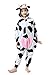 CANASOUR Kids Cow Onesie Farm Animal Halloween Cosplay Costume for 5T Girls Unisex Outfuit One Piece Hooded Soft Pajamas Party Boys Suit (5T, Cow)