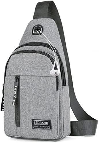 Yafe Sling Shoulder Backpack, Small Rucksack for Men Lightweight Nylon Sling Rucksack Bag Anti-theft Casual Men Women Chest Bag for Hiking Cycling Outdoor Travelling