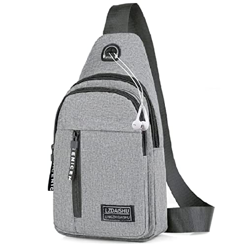 Yafe Sling Shoulder Backpack, Small Rucksack for Men Lightweight Nylon Sling Rucksack Bag Anti-theft Casual Men Women Bags for Hiking Cycling Outdoor Travelling