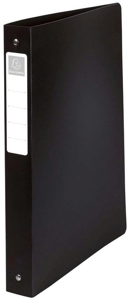 Exacompta 10 x Ringbuch Uni A4 Maxi PP 4 Ringe 30mm schwarz