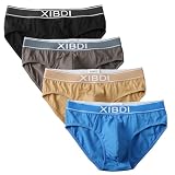 [Caike Kaidi] メンズ ブリーフ パンツ 超長綿 4枚セット やわらか肌着 ビキニブリーフ 男性 下着 3D立体構造 通気性 前閉じ 無地
