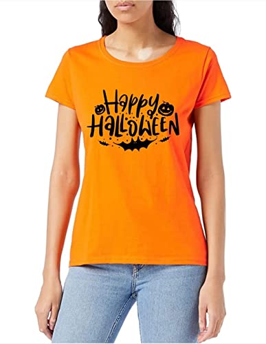 Camiseta de Halloween para hombre, camisetas de fantasma espeluznante, disfraz unisex de miedo, camisa negra, truco o trato, vestido de mujer, camiseta de calabaza para adultos, camiseta de arañas