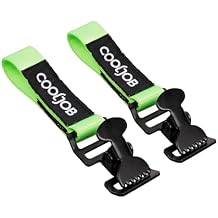 COOLJOB Metal Glove Holder Clips for Work, Clamp Keeper with Adhesive Strap for Belt, Turnout Gear, Helmet Strap, Firefighter, Guard, Labor, Heavy Duty Work, High-vis Fluorescent Yellow, 2 Pcs