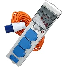 AB Tools Tent Caravan Campsite Mains Electric Hook Up with RCD, USB & 15m Cable