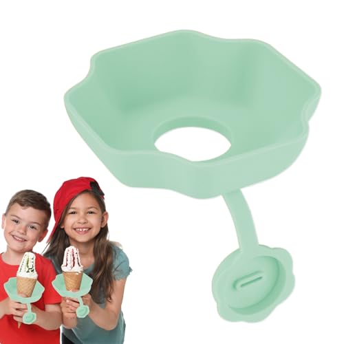 Ice Cream Holder Stand - No Drip Food Grade Reusable Silicone Holder,Catches Drips Before They Drop, Cold Treats Stand for Outdoor, Kids, Boy, Hot Weather