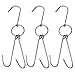 TinaWood 3 PCS 9.4" Stainless Steel Double Meat Hooks Roast Duck Bacon Shop Hook BBQ Grill Hanger Cooking Tools Accessories