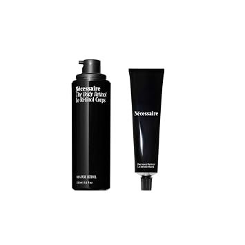 Necessaire The Retinol Duo Body + Hand Retinol Set for Crepiness, Wrinkles & Uneven Tone Fragrance-Free, Fast-Absorbing Night Treatments Dermatologist-Tested, Vegan 2 x Targeted Serums