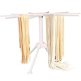 Pasta Drying Rack Noodle Stand with 10 Bar Handles,Collapsible Spaghetti Drying Rack,for Homemade...