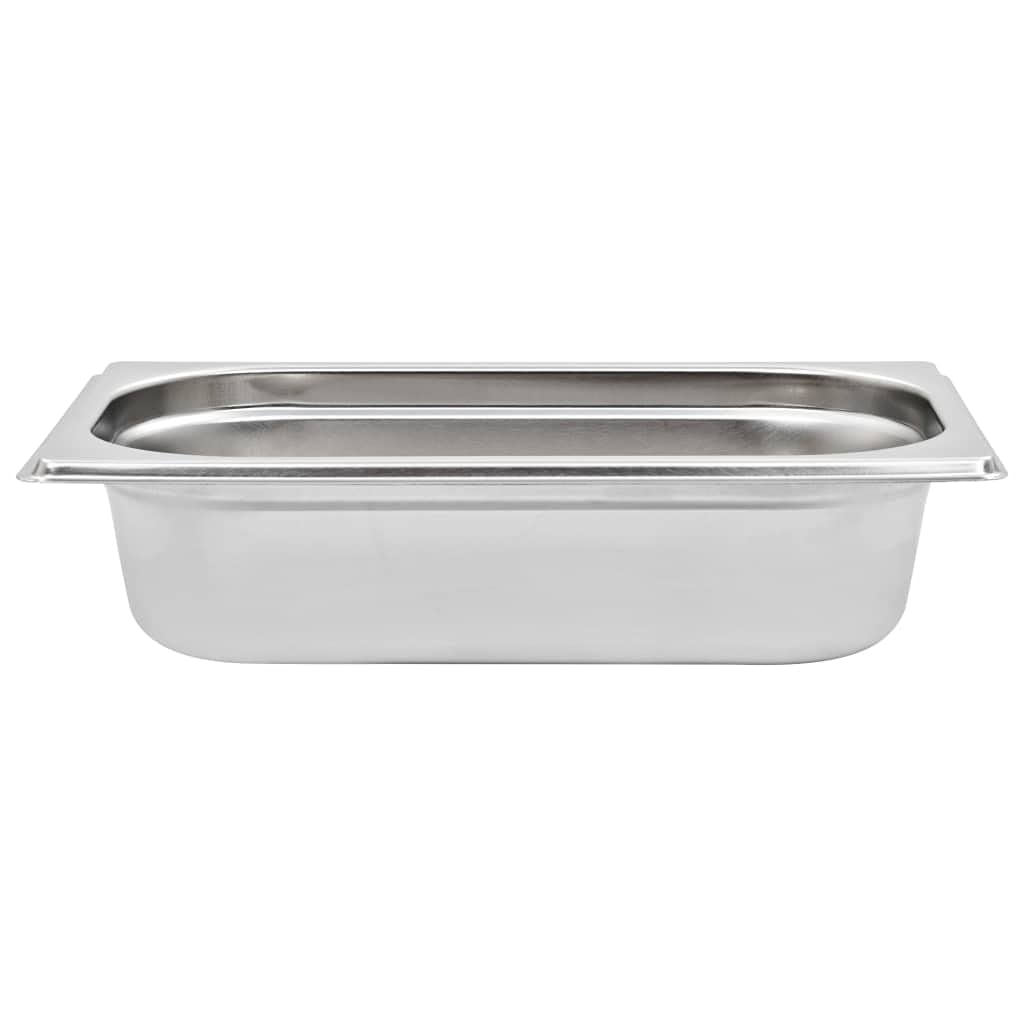 Brokky Contenitori Gastronorm 8 pz GN 1/4 65 mm in Acciaio Inox-Contenitore, Acciaio Inossidabile Contenitore gastronorm