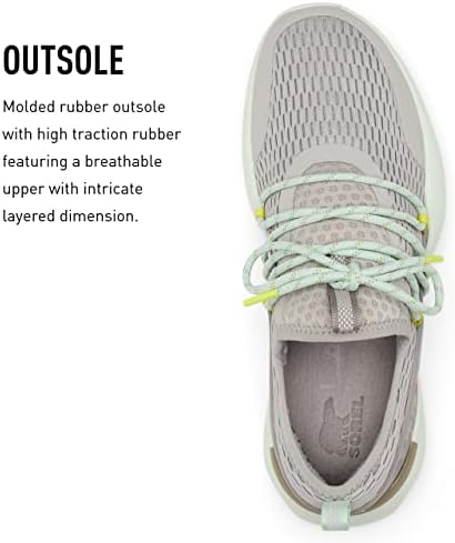 Sorel Women's Kinetic Impact II Lace Sneaker - Dove, Sea Salt - Size 6 | Image 4