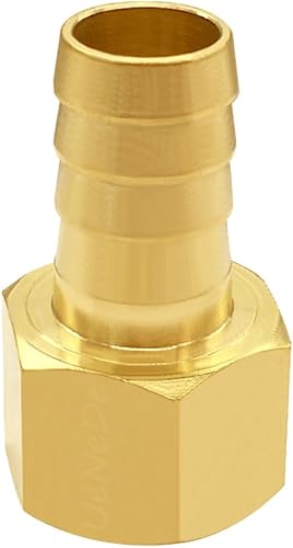 Miniatura 47 de 6 accesorios de púas de manguera de latón de 1/4 pulgadas NPT hembra a 5/16 pulgadas, conector adaptador de púas incluye 6 abrazaderas de acero