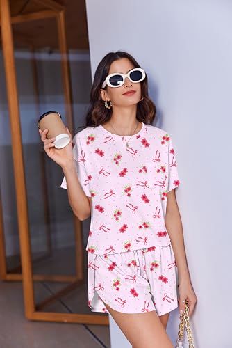 Image of Ekouaer Womens Pajama Sets Sexy Lounge Sets Side Split Short Pj Sets Cute Pjs 2 Piece Comfy Sleepwear Loungewear