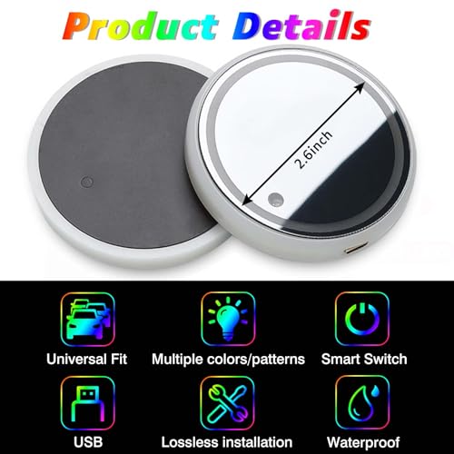 Luz LED para portavasos de coche, 2 piezas miniatura 5