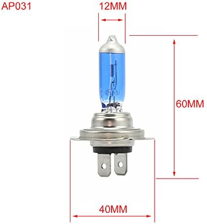 2 x H7 100W Car Headlight Bulb Halogen Light DC 12V Traffic Lights Car Lamp Fog Xenon 6000K White Light