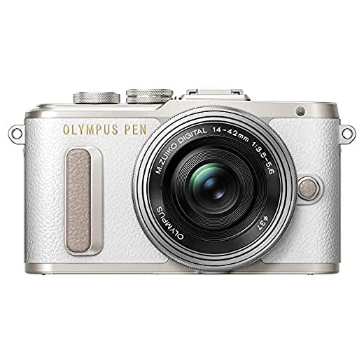 Olympus Pen E-PL8 - Cámara Evil de 16 MP (Pantalla táctil abatible de 3", estabilizador, vídeo FullHD, WiFi), Color Blanco - Kit con Cuerpo y Objetivo M.Zuiko Digital 14 ‑ 42 mm EZ Pancake