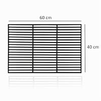 BBQ-Toro Gusseisen Grillrost | 60 x 40 cm | massiv und emailliert | Zubehör für BBQ, Gasgrill, Holzkohlegrill und vieles mehr | emaillierter Grillrost | Gussgrillrost, Grillgitter | Grillzubehör – Ansicht 3