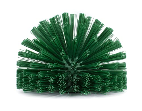 SPARTA Industrial Tank Brush Head Pipe Brush Head, Drain Brush with 3/4" Thread Hole (Handle Not Included) for Commercial Use, Plastic, 5.9 Inches, Green
