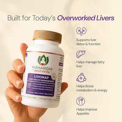 Image of Maharishi Ayurveda Livomap Tablets for Liver Health and Liver Detox | Rejuvenate Function | Helps to Improve Digestion- 120 Tablets