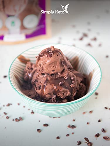 Simply Keto Lower-Carb* Schoko Eis Mix - Cremiges Eis ohne Zuckerzusatz mit nur 2,6 g Netto-Kohlenhydrate - ohne Maltit - Glutenfrei, sojafrei & ketogen - für 10 Portionen (100 g) – Bild 5