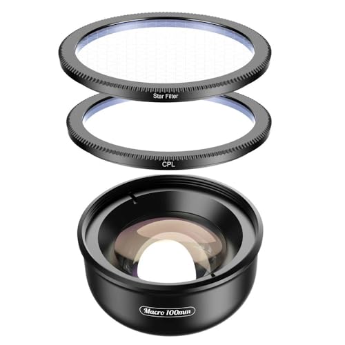 �J�����t���g�ѓd�b�����Y 100mm �}�N�������Y 4K HD �X�[�p�[�}�N�������Y + CPL + ����t�B���^�[(Macrolens starfilter)