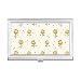 Yellow Flower Plant Rose Pattern Business Card Holder Case Pocket Box Wallet