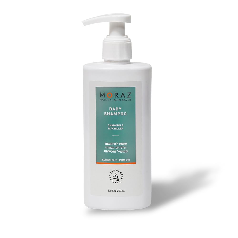 Moraz Natural Baby Shampoo Chamomile and Achillea, Deeply Cleanses and Protects Babies’ Hair
