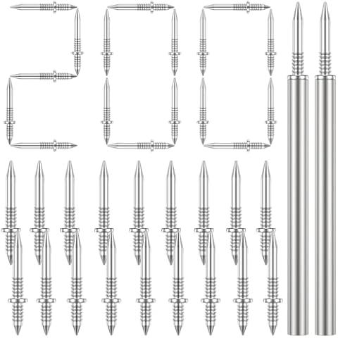 Double-Head Skirting Thread Seamless Nail, Invisible Screws & Nail, Skirting Line Without Marks Nail, Equipped with 2 Nail Specific Sleeve Tool, Solid Wood Baseboard Double-Headed Nails (200PCS) Cover