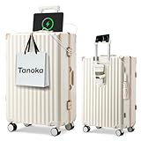 [Tanoka] スーツケース 機内持ち込み アルミ フレーム キャリーケース タイプ 耐衝撃 ストッパー付き 大容量 360度回転 キャスター キャリーバッグ USBポート TSAロック搭載 カップホルダー付き 隠しフック機能 静音ダブルキャスター 多機能 キャリー ケース 便利グッズ 出張 ビジネス 旅行 S M L 大型