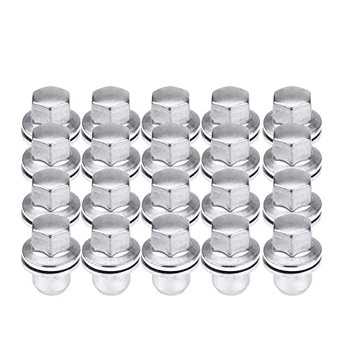 20Pcs Car Wheel Nuts Stainless Steel Wheel Nut Silver for Discovery 3 4 5 Sport LR068126