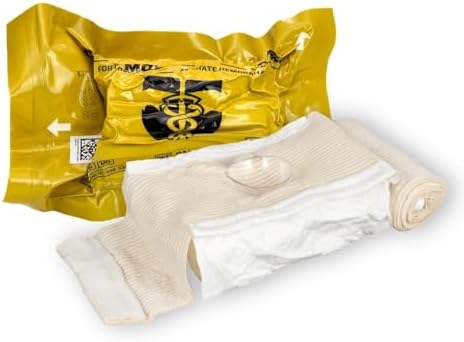 OLAES Modular Trauma Bandage, 4″ Flat-Packed (Not Rolled), 1 Pack – Compression Wound Dressing with Pressure Cup, Latex-Free Emergency Bandage | TacMed Solutions