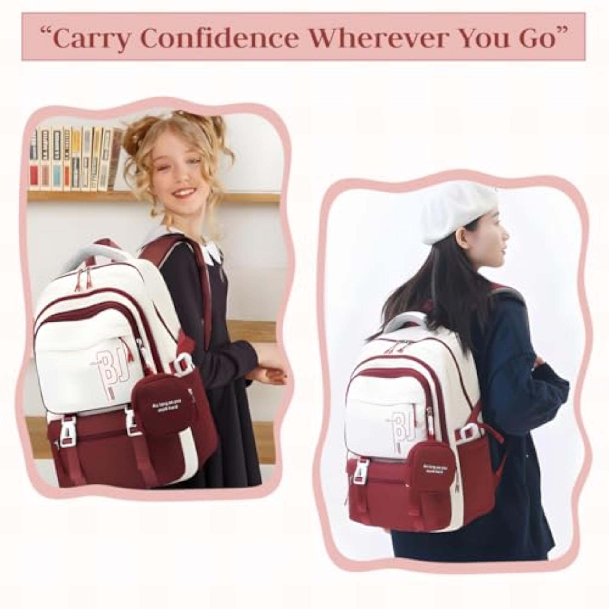 Fancy School Bags for Women with Adjustable Straps