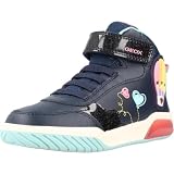 Geox Zapatillas J Inek Girl para niña, Navy Watersea, 33 EU