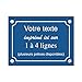 Mygoodprice Plaque de Rue décorative en Aluminium Personnalisée pour intérieur et extérieur 30x20cm Bleu Foncé