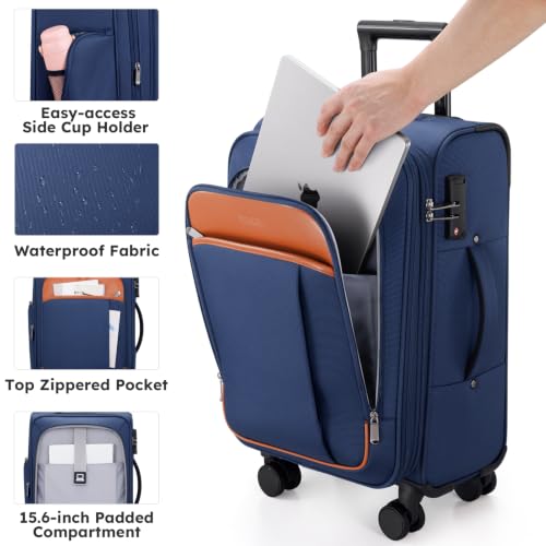 Softside Expandable Carry On Luggage, 20in Carry on Suitcase with Wheels by UKEIN PRO - Used condition - Image 4