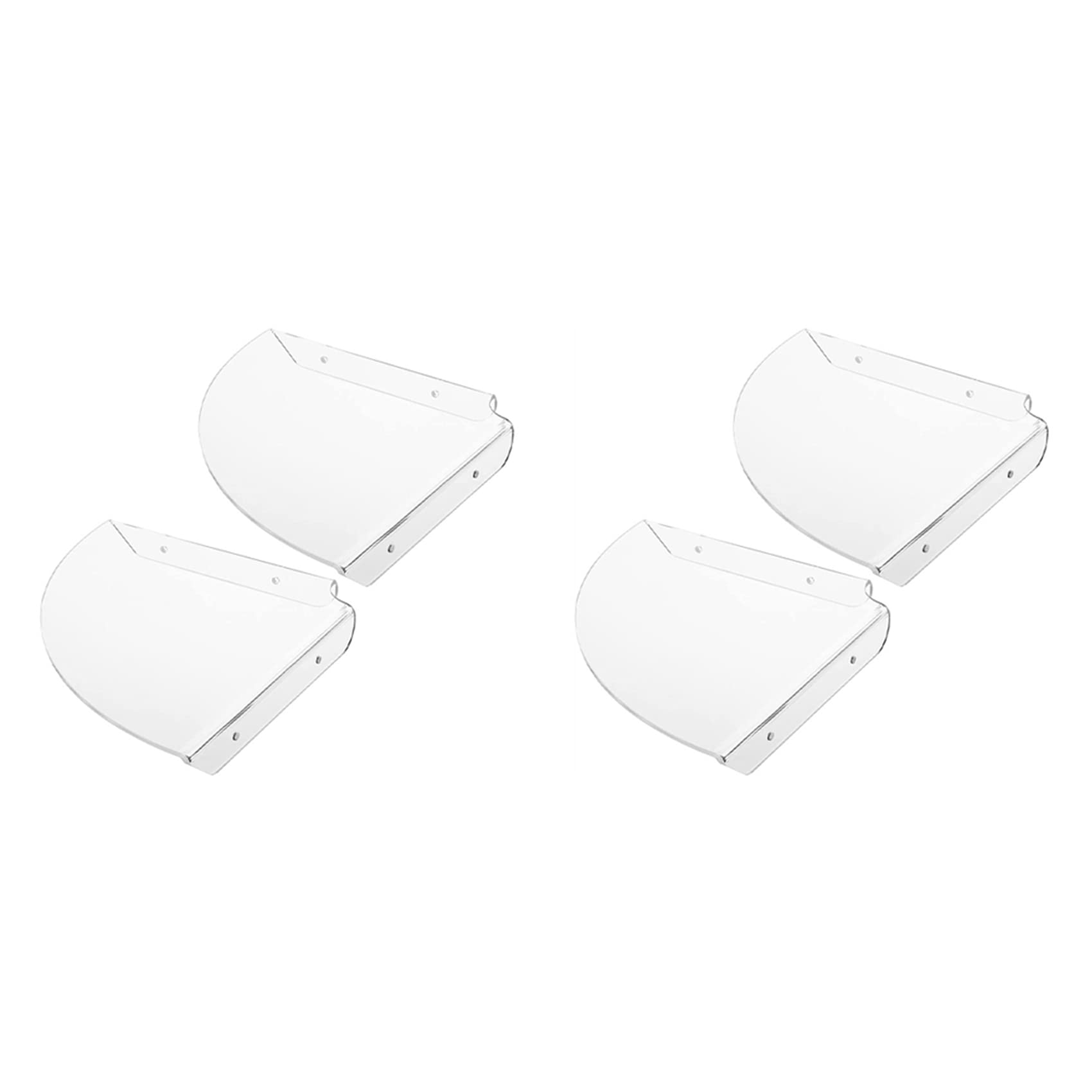 Étagère d'angle flottante acrylique pour optimiser le rangement de la cuisine au salon