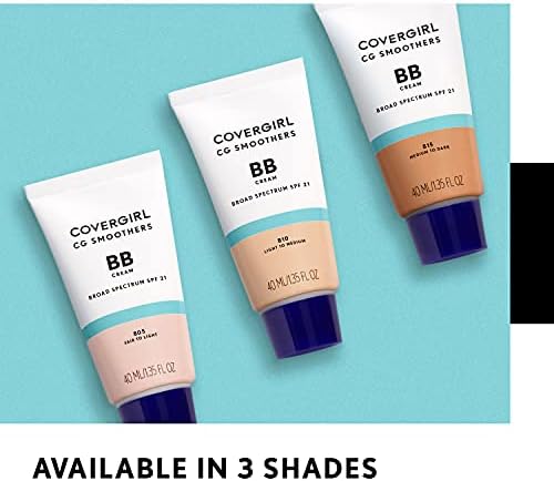 COVERGIRL Smoothers 경량 BB 크림, 튜브 1개(38.27g), 라이트에서 미디엄 810 스킨 톤, SPF 21 자외선 차단 기능이 있는 하이드레이팅 BB 크림 (포장은 다를 수 있음) — 사진 5