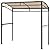 Tangkula 7ft Grill Gazebo, Patio Barbecue Canopy with Serving Shelf and Storage Hooks, Curved Grill Shelter w/Heavy-Duty Steel Frame Sunshade Gazebo for Outdoor Garden (Beige)