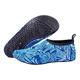 [Formemory] ウォーターシューズ マリンシューズ メンズ レディース アクアシューズ ビーチサンダル シュノーケリング ヨガ ジム 水陸両用 ビーチ 川 岩場 アウトドア 海 軽量 柔らか 通気 男女兼用 (迷彩 ブルー, 大人, 23.0 cm, 数値, 日本の靴のサイズ寸法)