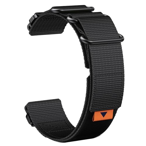 [�����ȓX] �ɓK��Garmin Fenix 8 47 mm 51 mm 7 X 6 6 X 5 5 X Plus/Enduro 3�o���h�p�����u���X���b�g�A22/26 mm�g���R���[���o�b�N���i�C���������O(Black,22mm)
