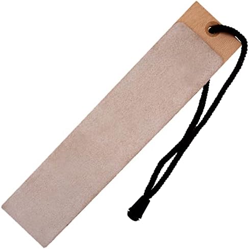 ENZO ENGLAND Field Pocket Fine Leather Paddle Strop with 0.5 Micron Abrasive Diamond Compound Paste for Sharpening Polishing Stropping Shaving Razors Chisels Hunting Knives Daggers Carvers Sharpener